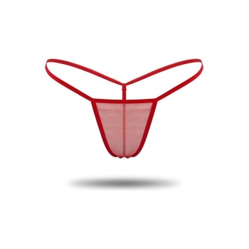 Amora Secret Kırmızı Transparan Tül String Tanga Tm1115