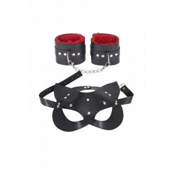 Amora Secret  Maske Ve Kelepçe Deri Harness Fantezi Set