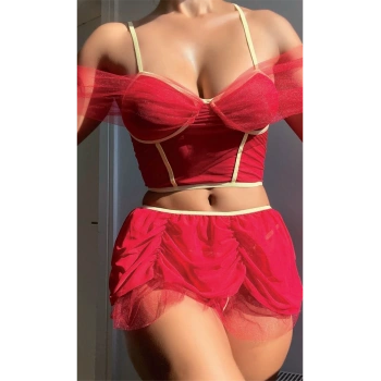 Amora Secret  Mini Etekli Fantezi Bustiyerli Takım