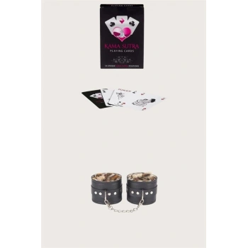 Amora Secret  Sexy Görselli Oyun Kartı  Sutra Leopar Kelepçe Set