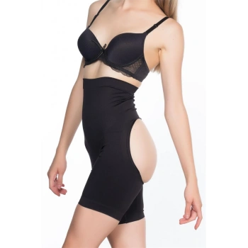 Amora Secret  Siyah Mı Emay 2063 Popo Açık Paçalı Korse