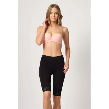 Amora Secret  Siyah Mı Emay 3004 Soft Uzun Paça Dantel Boxer