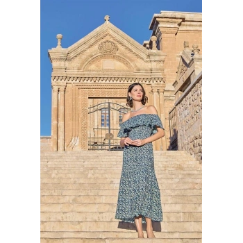 AMORA SECRET ÇIÇEK DESENLI ELBISE
