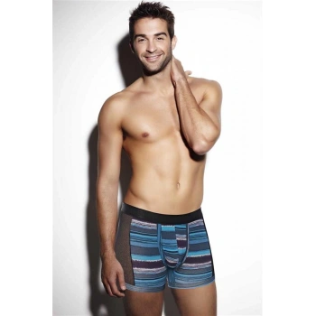 AMORA SECRET ERKEK PAMUKLU YAN FILELI ÇIZGILI BOXER