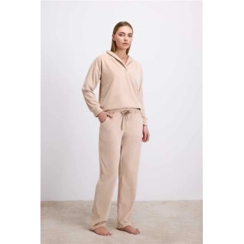 ÖZEL TASARIM  MODAL PAMUKLU UZUN KOLLU SWEATSHİRT VE PANTOLON TAKIMI