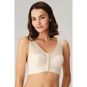 Amora Secret Kadın Fantazi İç Giyim Balensiz Desteksiz Dolgusuz Geniş Askılı Toparlayıcı Önden Açılan Sırt Destekli Küçültücü Sütyen Ten - Şehvetli ve Zarif Tasarım