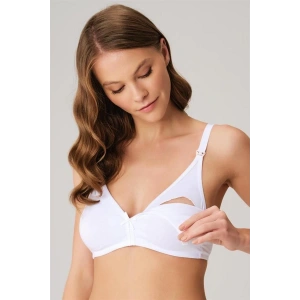 Amora Secret Kadın Fantazi İç Giyim Pamuklu Balensiz Lohusa Önden Açılan Beyaz Emzirme Sütyeni - Şehvetli ve Zarif Tasarım