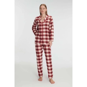 Amora Secret Kadın Fantazi İç Giyim Pamuklu Uzun Kol Gömlek ve Pantolon Takım - Şehvetli ve Zarif Tasarım