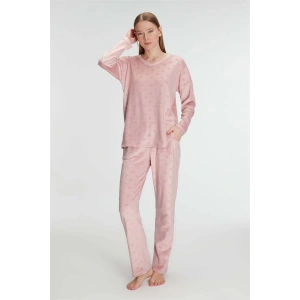 Amora Secret Kadın Fantazi İç Giyim Uzun Kol V Yaka Sweatshirt ve Pantolon Takım Pijama Takımı - Şehvetli ve Zarif Tasarım