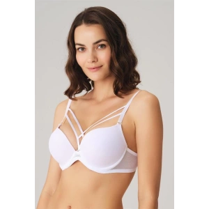 Kadın Balenli Destekli Dolgulu Askıları Çıkabilen Yaka Detaylı T-Shirt Sütyeni (3749)