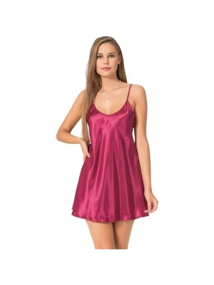 Amora Secret Kadın Fantazi İç Giyim Bordo Kısa Saten Gecelik - li ve Zarif Tasarım