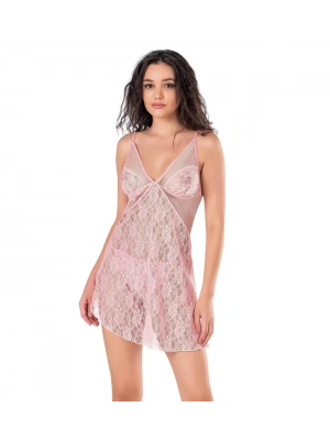 Amora Secret Kadın Fantazi İç Giyim Pembe Kısa Tül Gecelik 4141 - li ve Zarif Tasarım