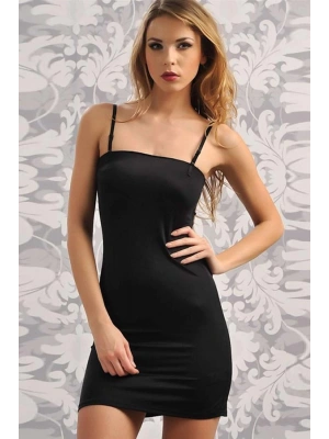 Mikropolyamid Kumaşlı Askıları Çıkabilen Straplez Kısa Elbise Altı Kombinezon