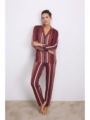 özel tasarım Kadın Uzun Kol Gömlek ve Pantolon Takım ( 11578 )