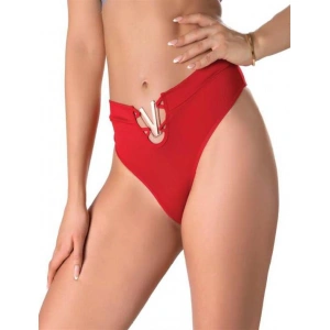 Amora Secret Kadın Fantazi İç Giyim V Metal Aksesuarlı Fantezi Kırmızı String Tanga - Şehvetli ve Zarif Tasarım