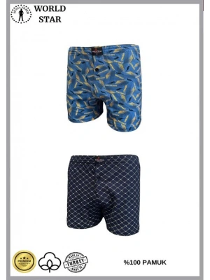 Amora Secret Kadın Fantazi İç Giyim 2li Likralı Pamuklu Renkli Erkek Boxer - li ve Zarif Tasarım