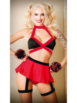 Amora Secret Kadın Fantazi İç Giyim Bacak Aksesuarlı Ponpon Kız Kostümü - li ve Zarif Tasarım