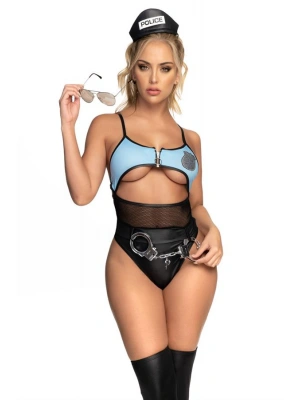 Amora Secret Kadın Fantazi İç Giyim File Detaylı Fantezi Polis Kız Kostümü - li ve Zarif Tasarım