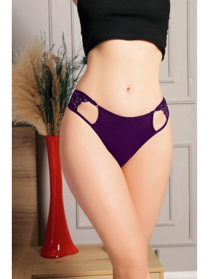 Amora Secret Kadın Fantazi İç Giyim Lacivert Bel Kısmı Dantelli Külot - li ve Zarif Tasarım