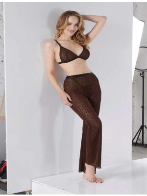 Amora Secret Kadın Fantazi İç Giyim Siyah Transparan Fantezi Sütyen Pijama Takımı - li ve Zarif Tasarım