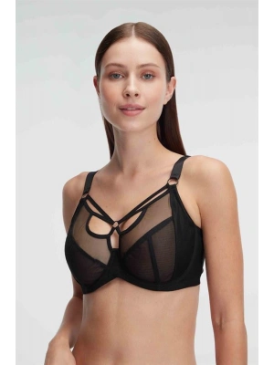 Amora Secret Kadın Fantazi İç Giyim Tüllü Balenli Desteksiz Dolgusuz Yaka Detaylı Toparlayıcı Küçültücü Sütyen - li ve Zarif Tasarım