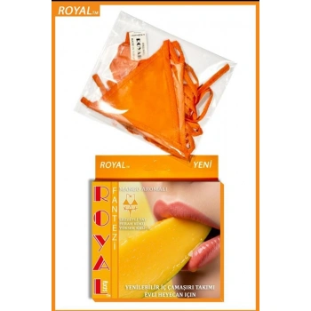 ÖZEL TASARIM  FANTEZI TÜKETILEBILEN YENILEBILIR MANGO AROMALI İÇ ÇAMAŞIRI TAKIMI