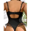 Amora Secret Kadın Fantazi İç Giyim Amora Secret Siyah Tül İşlemeli Fantezi Body - Şehvetli ve Zarif Tasarım