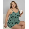 Amora Secret Kadın Fantazi İç Giyim Büyük Beden Yeşil Kalp Desen Pamuklu Şortlu Pijama Takımı - Şehvetli ve Zarif Tasarım