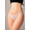 Amora Secret Kadın Fantazi İç Giyim Dantel İşlemeli 3 İpli Pudra Fantezi Külot - Şehvetli ve Zarif Tasarım