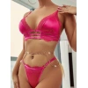 Amora Secret Kadın Fantazi İç Giyim Fuşya Zincir Detaylı Fantezi Sütyen Takımı - Şehvetli ve Zarif Tasarım