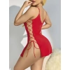 Amora Secret Kadın Fantazi İç Giyim Kırmızı Yanları İp Detaylı Fantezi Gecelik - Şehvetli ve Zarif Tasarım