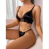 Amora Secret Kadın Fantazi İç Giyim Siyah Zincir Detaylı Fantezi Sütyen Takımı - Şehvetli ve Zarif Tasarım