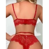 Amora Secret Kalp Aksesuarlı Dantelli Fantezi Kırmızı Jartiyer Takım