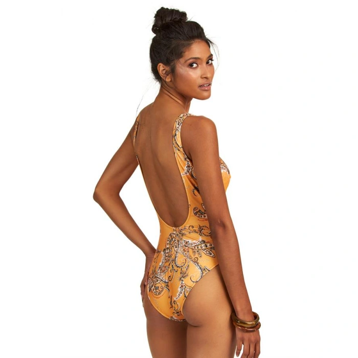 Amora Secret Kadın Fantazi İç Giyim Şal Desenli Yuvarlak Yaka Mayo - Şehvetli ve Zarif Tasarım