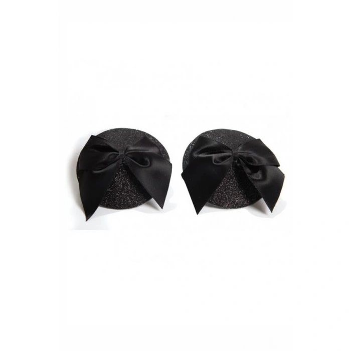 Amora Secret Kadın Fantazi İç Giyim Siyah Fiyonklu Fantezi Göğüs Ucu Kapatıcı - Şehvetli ve Zarif Tasarım