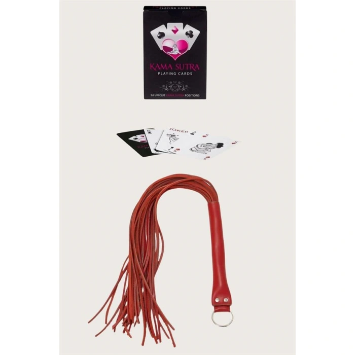 ÖZEL TASARIM  SEXY GÖRSELLI OYUN KARTI KAMA SUTRA KIRMIZI KIRBAÇ SET