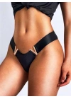 özel tasarım Amora Secret Siyah V Metal Aksesuarlı Fantezi String Tanga
