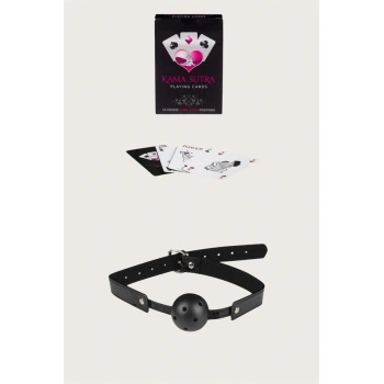 ÖZEL TASARIM  SEXY GÖRSELLI OYUN KARTI KAMA SUTRA SIYAH AĞIZ TOPU SET