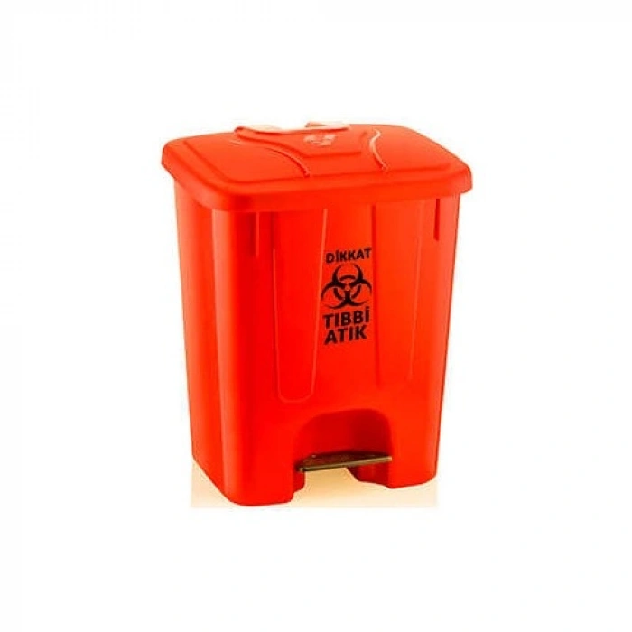PEDALLI TIBBİ ATIK KOVASI-40LT TURUNCU