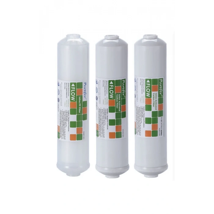 Purefer 11 inç Inline NSF Onaylı 3li RO filtre takımı (İTHAL)