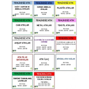 ATIK GETİRME MERKEZİ ATIK TABELALARI 14 ADET
