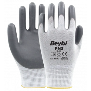 Beybi PN3 Polyester Örme Nitril Eldiven 1 Paket