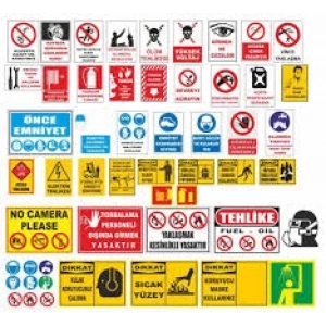 30x50 mm İş Güvenliği İkaz Levhaları