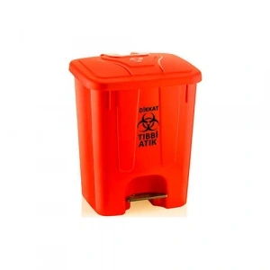 PEDALLI TIBBİ ATIK KOVASI-40LT TURUNCU