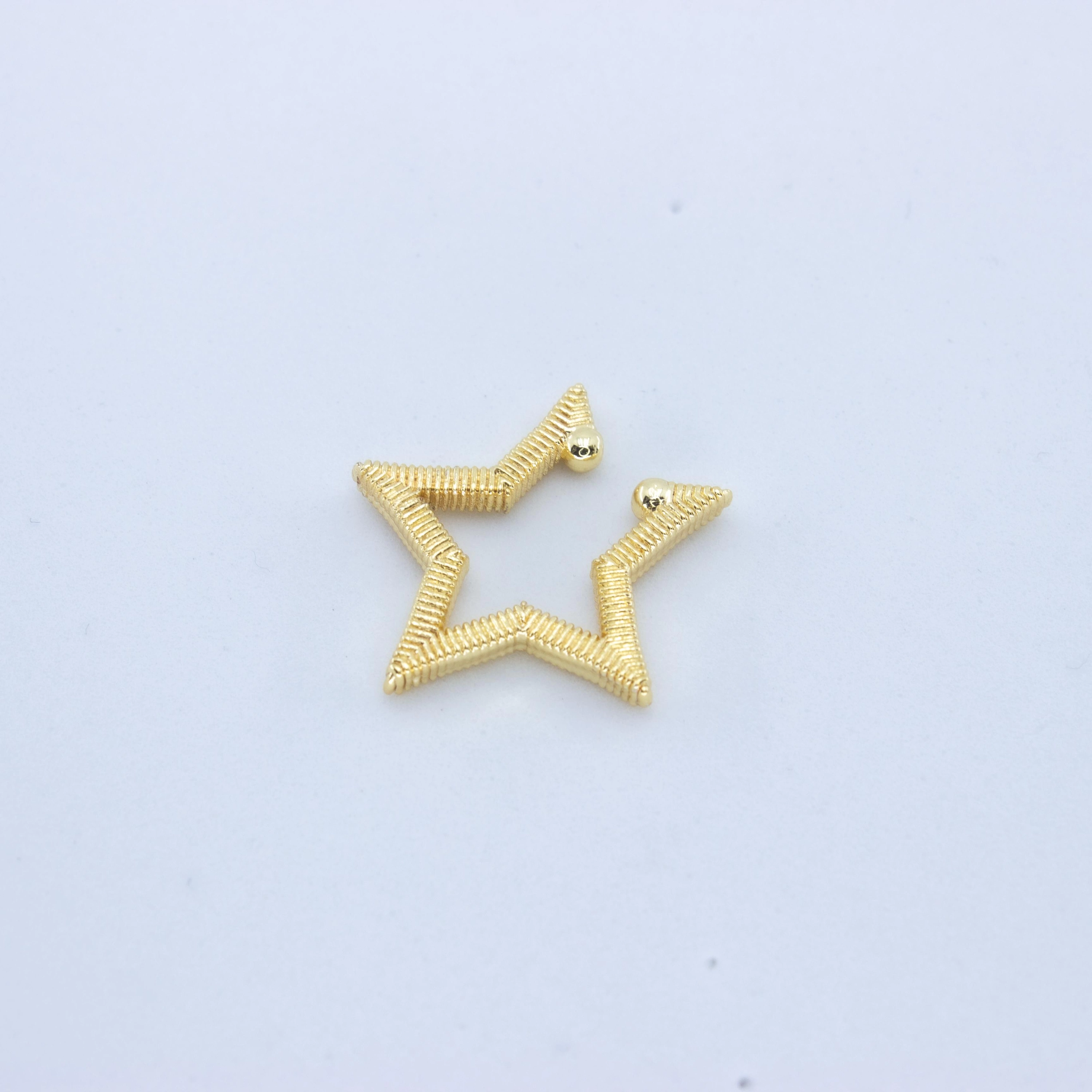 Altın Kaplama Yıldız Ear Cuff (Kıkırdak) Küpe