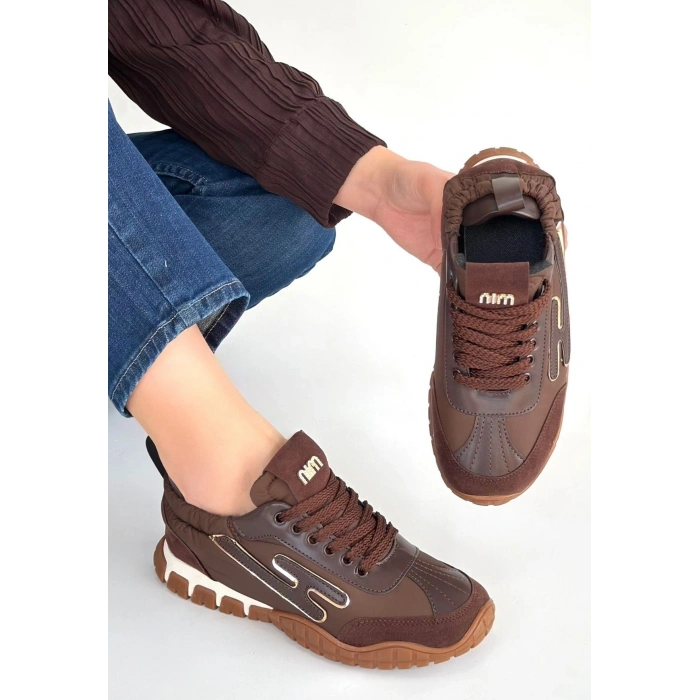 Huer Kahverengi Nubuk Bağcıklı Spor Ayakkabı