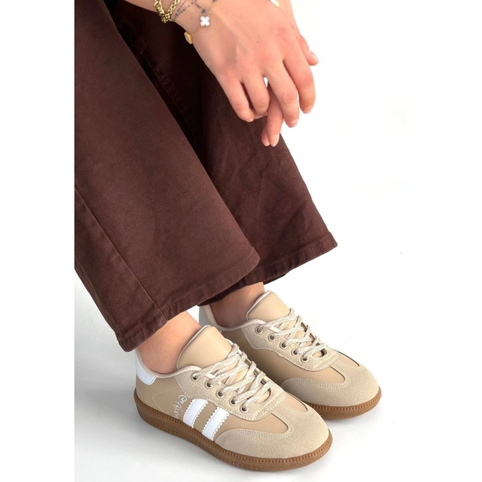 Zerti Bej Cilt Bağcıklı Spor Ayakkabı