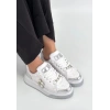 Ceans Beyaz Cilt Bağcıklı Spor Ayakkabı