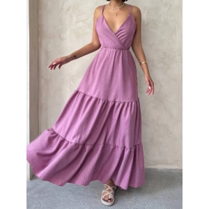 Fırfırlı katlı elbise s255049