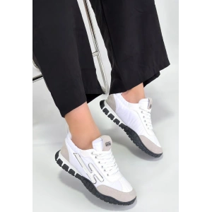 Huer Beyaz Nubuk Bağcıklı Spor Ayakkabı